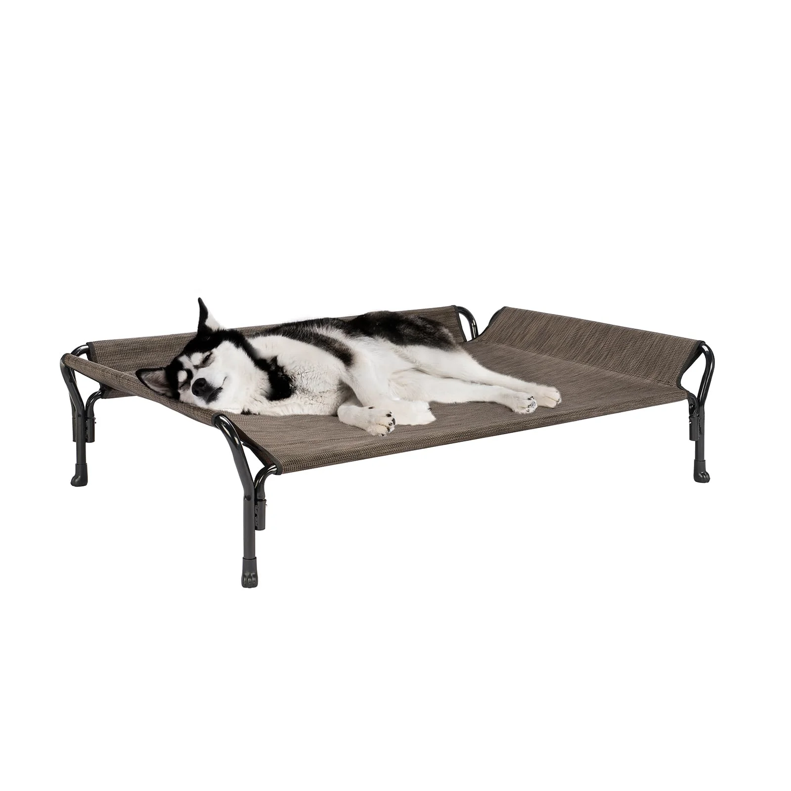 Carefully Designed Veehoo Cooling d Dog Bed Raised Pet Cot with Guardrail Headrest – 47x32 in Brown User-Friendly