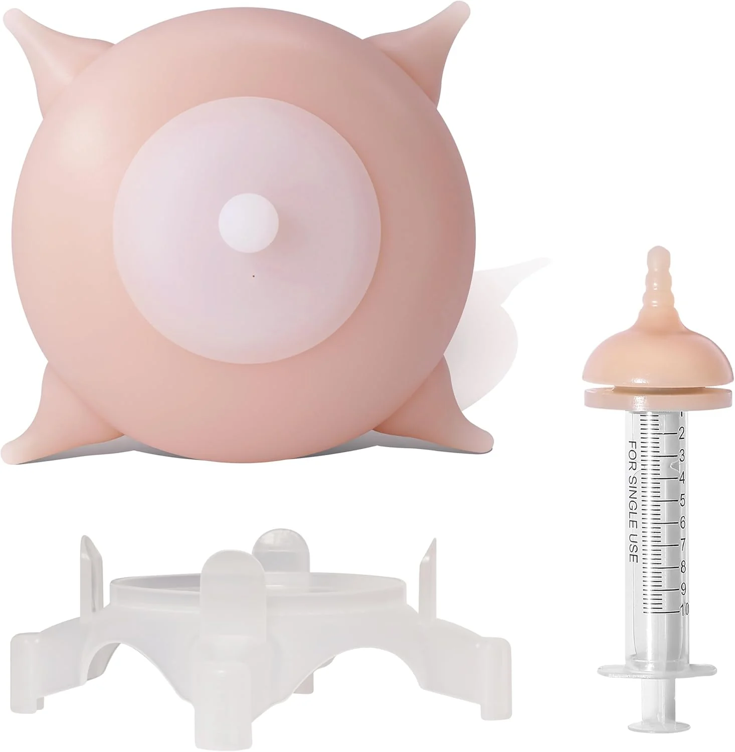 Fine Doggiema puppy's feeders Nipple Feeder Puppy Feeding Milk replacer Nursing Station puppy's Bottles Dongdong pet Pink M Size Bowl Small Medium Puppy Secure