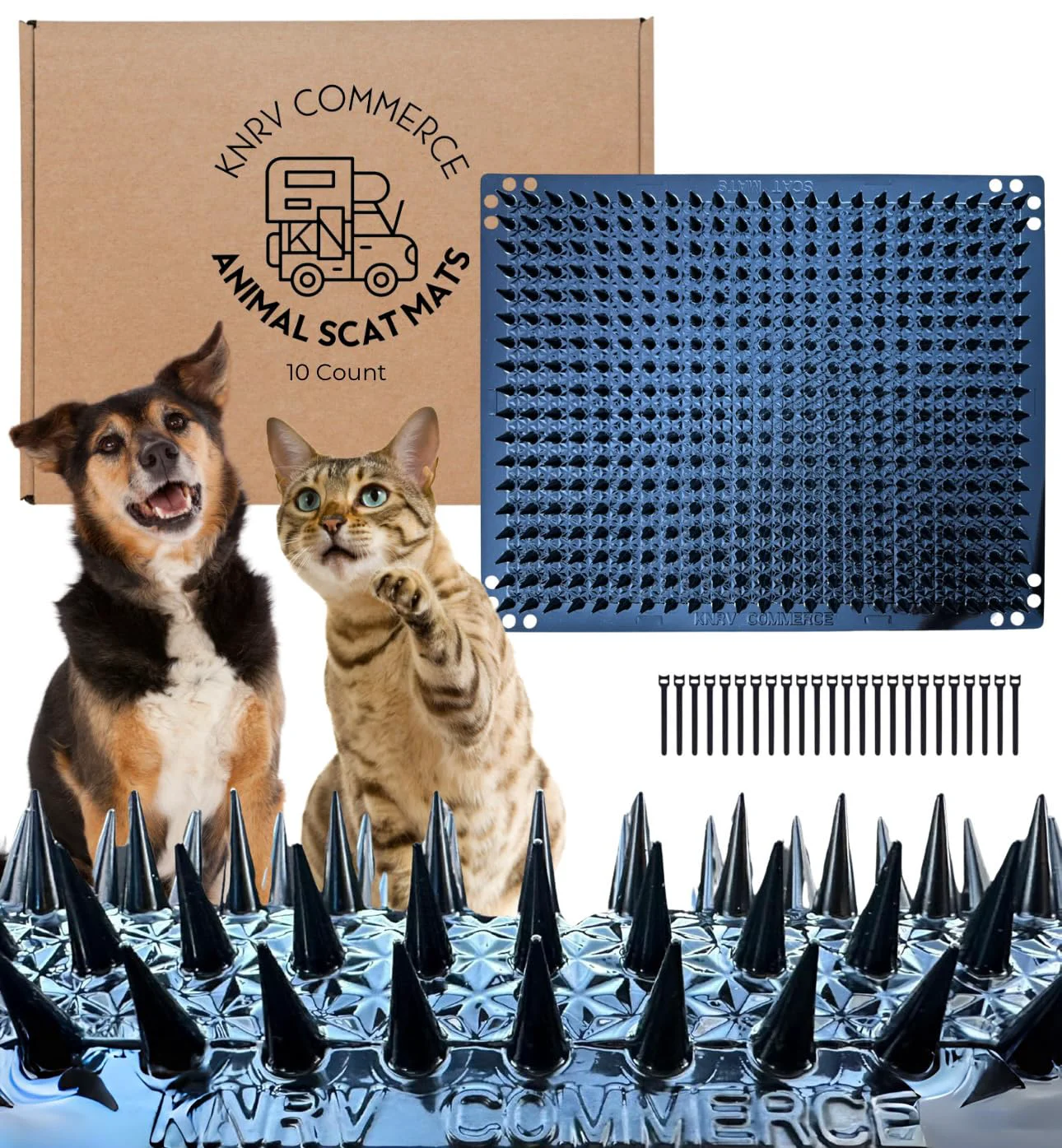 Efficient KNRV Commerce Scat Mats for Dogs Cats – 10 Pack Pet Deterrent Mats Refined