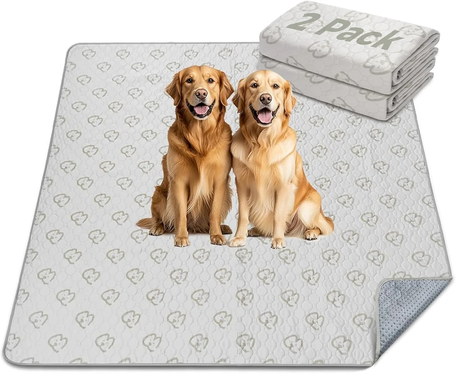 Smooth FXW Washable Pee Pads for Dogs Puppy Pads with Super Absorbent Specifically Designed for FXW Rollick Homeplus 24inch 8 Panels Dog Playpen 63 Square Khaki 2 Packs Fast