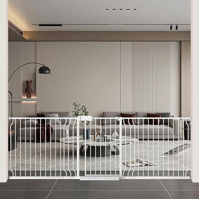 Clean WAOWAO Baby Gate 85.83-95.25 Extra Wide Pressure Mounted Walk Through Swing Recyclable