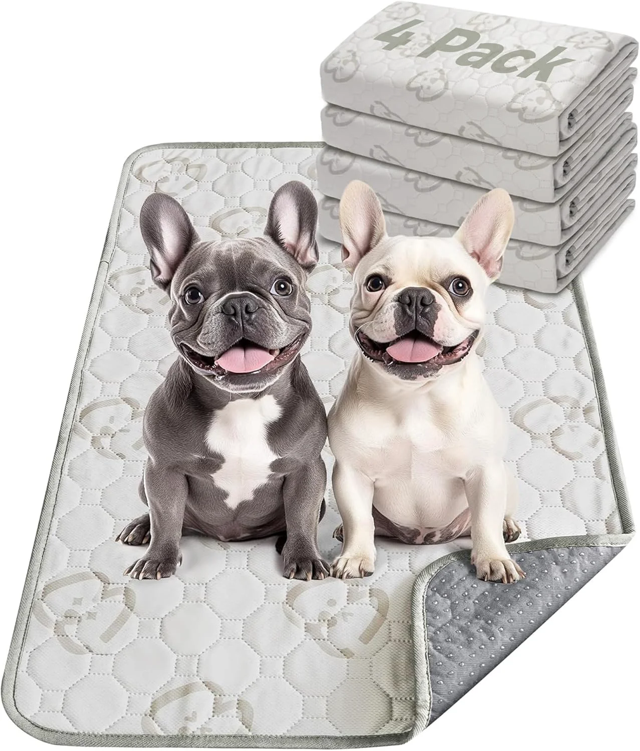 Artisan FXW Washable Pee Pads for Dogs Puppy Pads with Super Absorbent Specifically Designed for Potty Training 29 × 18 Rectangle Khaki 4 Packs Reliable