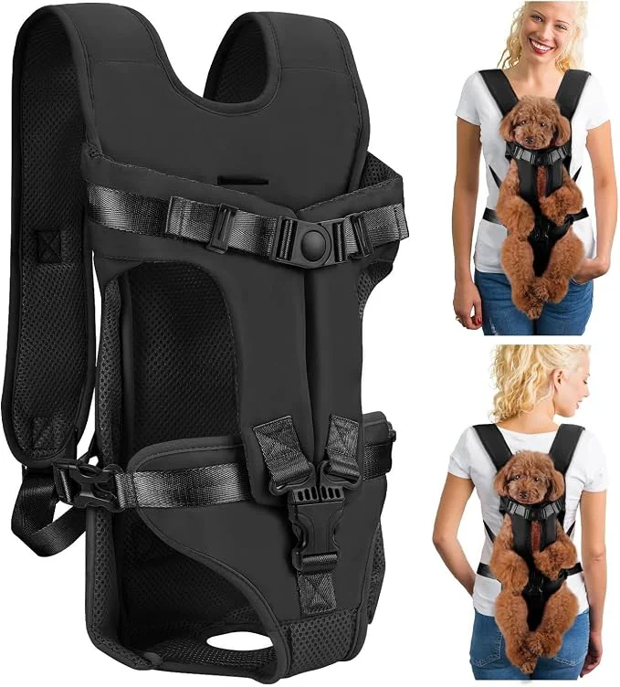 Original Dog Carrier Backpacks Adjustable Dog Backpack Carrier Legs Out Easy-fit Dog Powerful