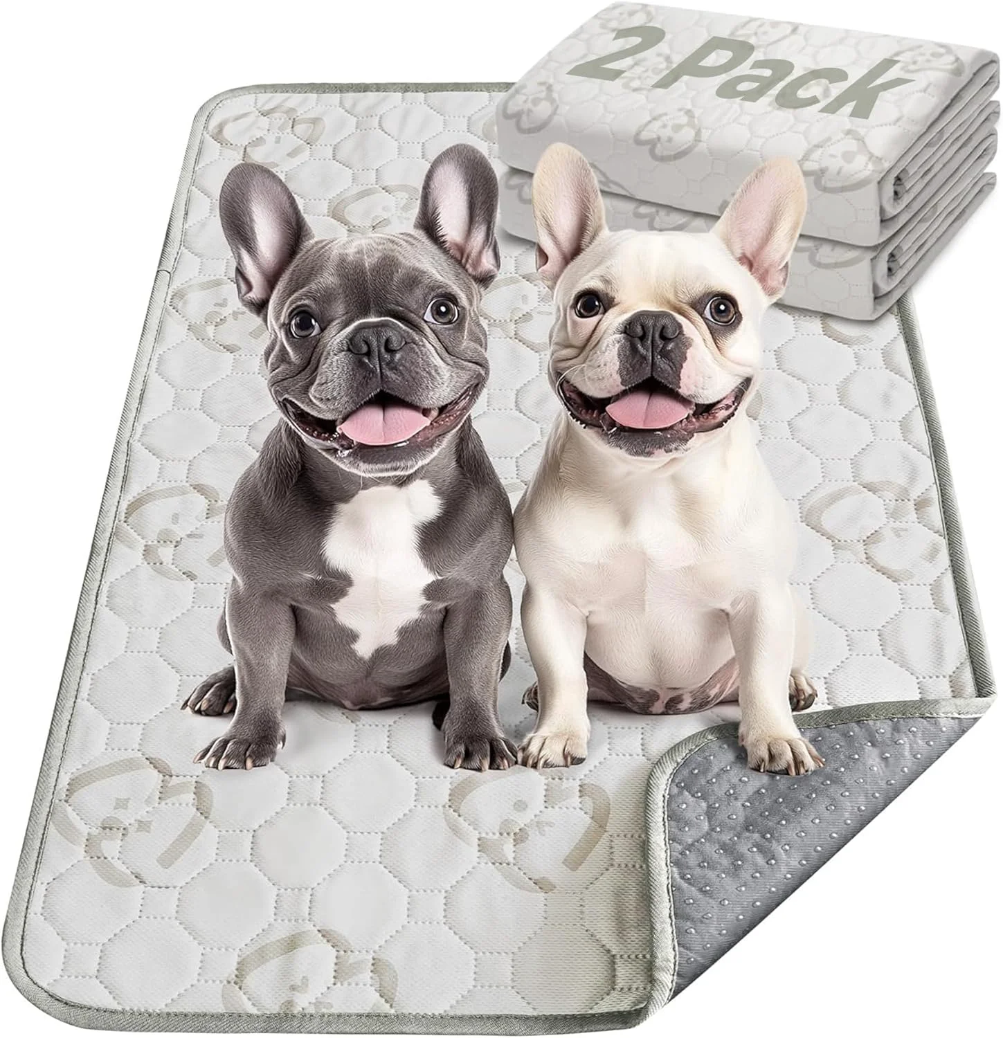 Natural FXW Washable Pee Pads for Dogs Puppy Pads with Super Absorbent Specifically Designed for 30inch Cages 29 × 18 Rectangle Khaki 2 Packs Excellent