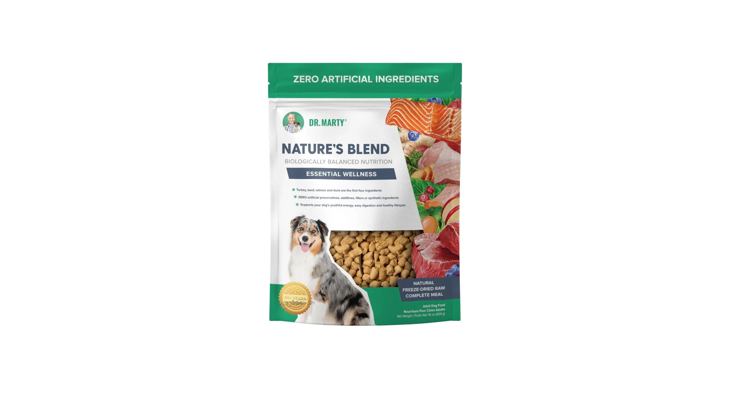 Artisan Dr. Marty Nature's Blend Essential Wellness ze-Dried Raw Dog Food – 16 oz Exclusive