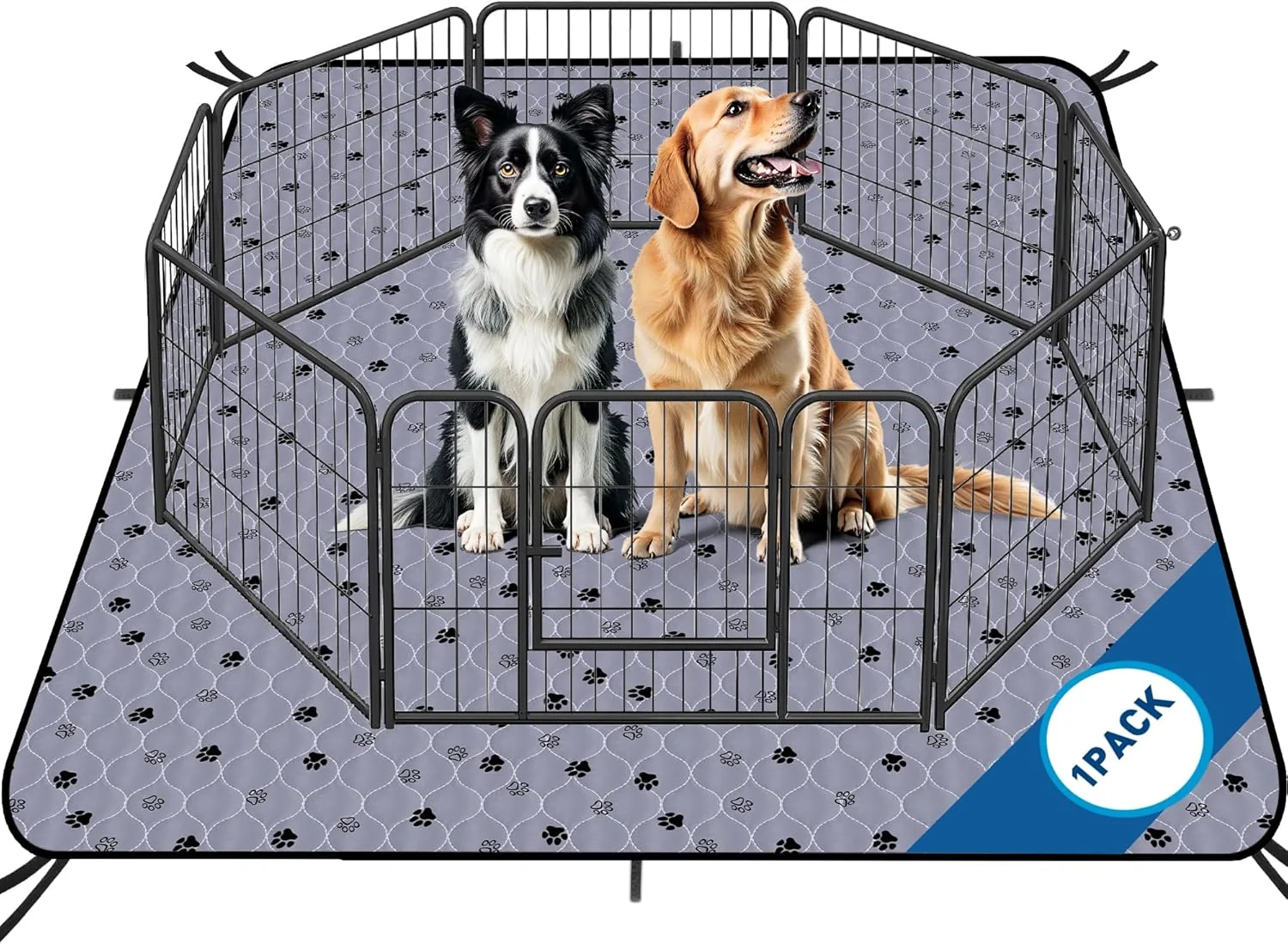 Flexible Fostanfly Washable Dog Pee Pads Extra Large 72''x80'' Instant Absorb Training Pads Non-Slip Pet Playpen Mat Waterproof Reusable Floor Mat for Puppy Senior Dog Housebreaking Incontinence Authentic
