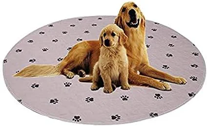 Clean SincoPet Washable Dog Pee Pads with Puppy Grooming Gloves Puppy Pads Reusable Pet Training Pads Large Waterproof Pet Pads for Dog Bed Mat Super Absorbing Whelping Pads 36 Round Inch Pack of 2 Exceptional
