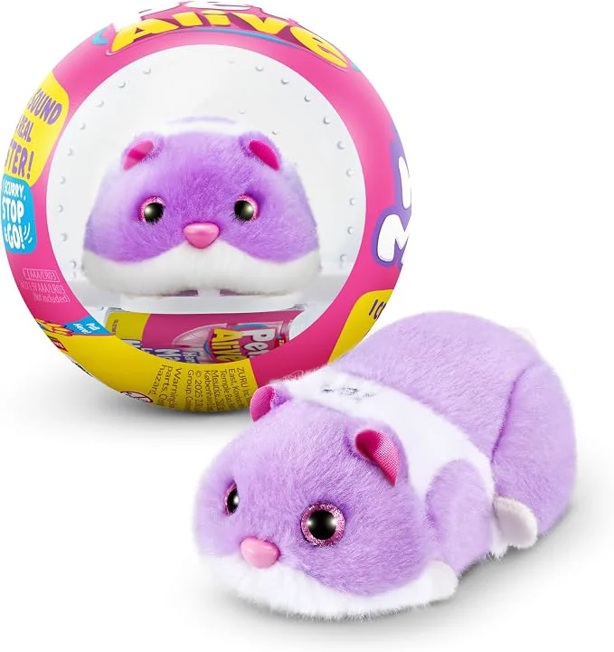 Practical Pets Alive Hamstermania by ZURU Hamster Electronic Pet 20 Sounds Interactive Soft