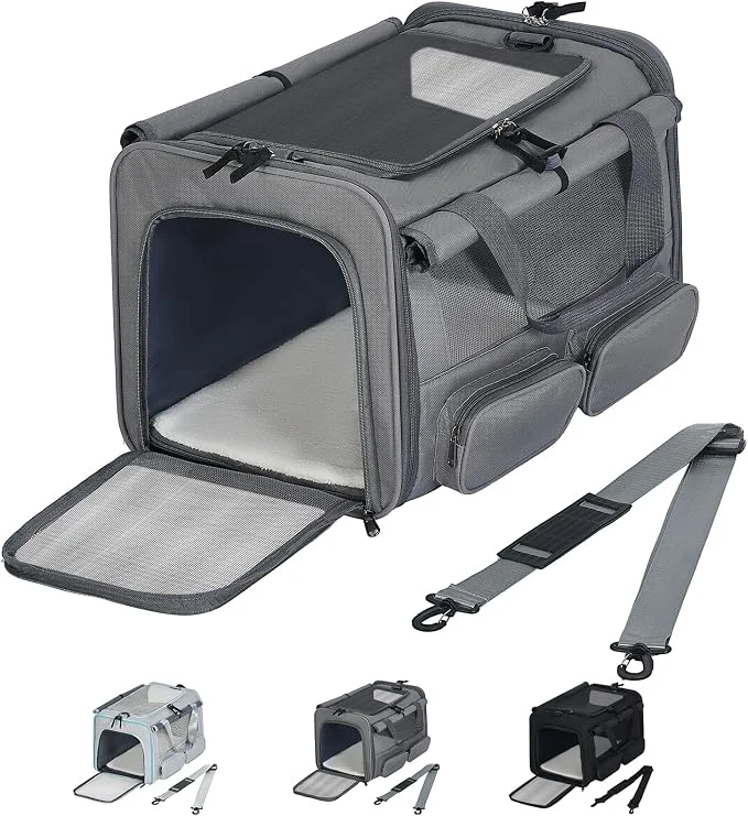 Practical Cat Dog Carrier for Pets up to 15 lbs Soft-Sided Collapsible Pet Carrier Effective