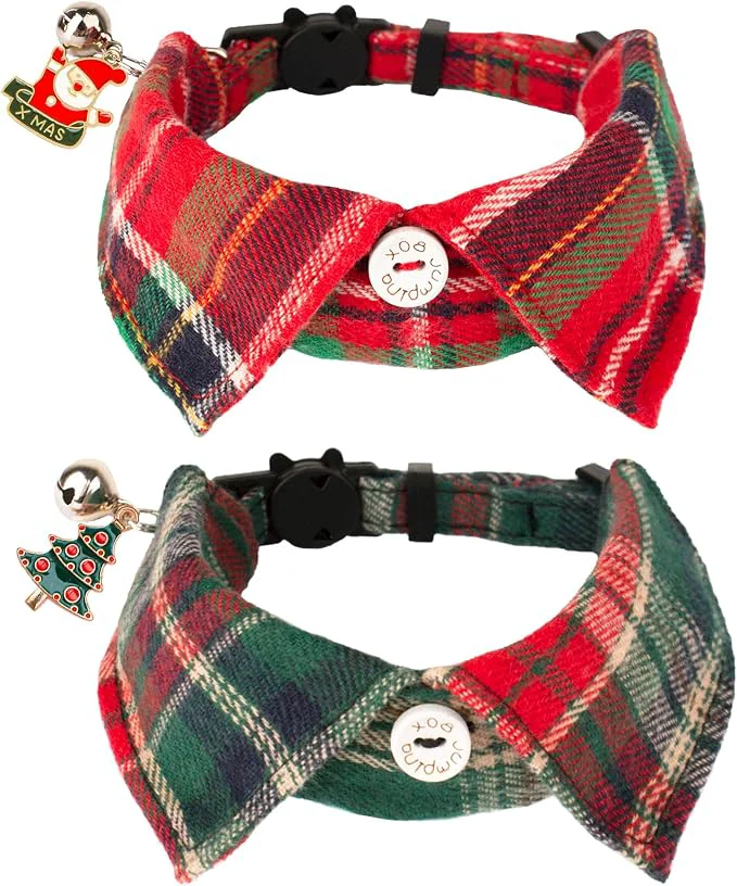 Verified ADOGGYGO Christmas Cat Collars Breakaway Efficient