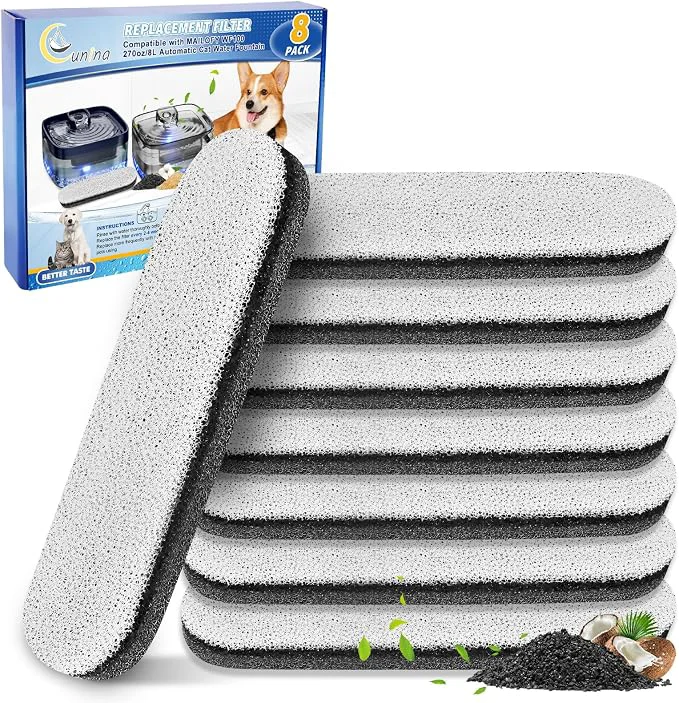 Breathable 8PCS Dog Water Filter Compatible Pure