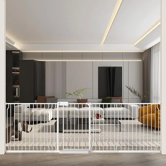 Outstanding WAOWAO Baby Gate 100-109.41 Extra Wide Pressure Mounted Walk Through Swing Powerful