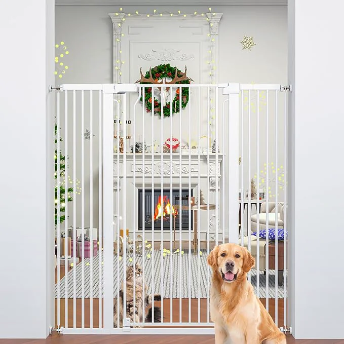 Secure 51 Extra Tall Cat Gate 28.5 -48.7 Wide Auto Close Pressure Mounted Trusted