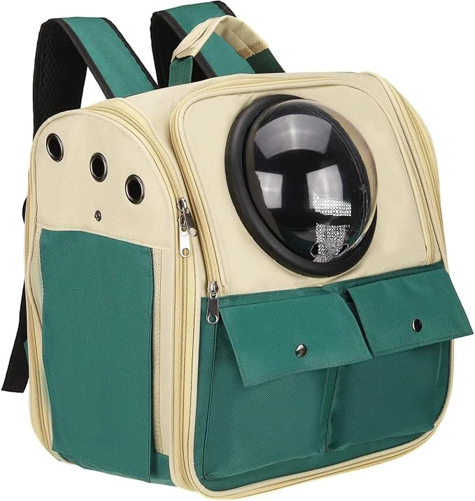 Natural Pet Backpack Carrier Portable and Ventilated Oxford Cloth Dogs Cats and Comfortable