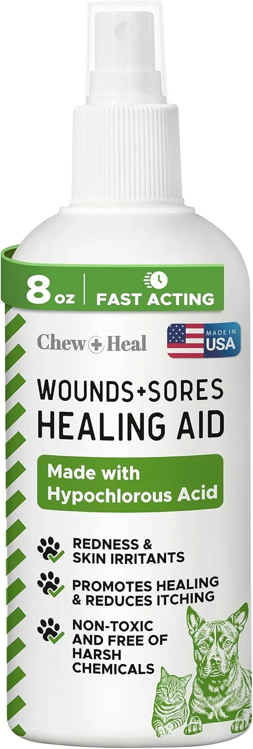 Next-Generation Hypochlorous Acid Spray for Dogs 8oz Dog Wound Spray for Cuts Burns Sores Abrasions and More Non Toxic and Chemical HOCI Wound Care Made in The USA Modern