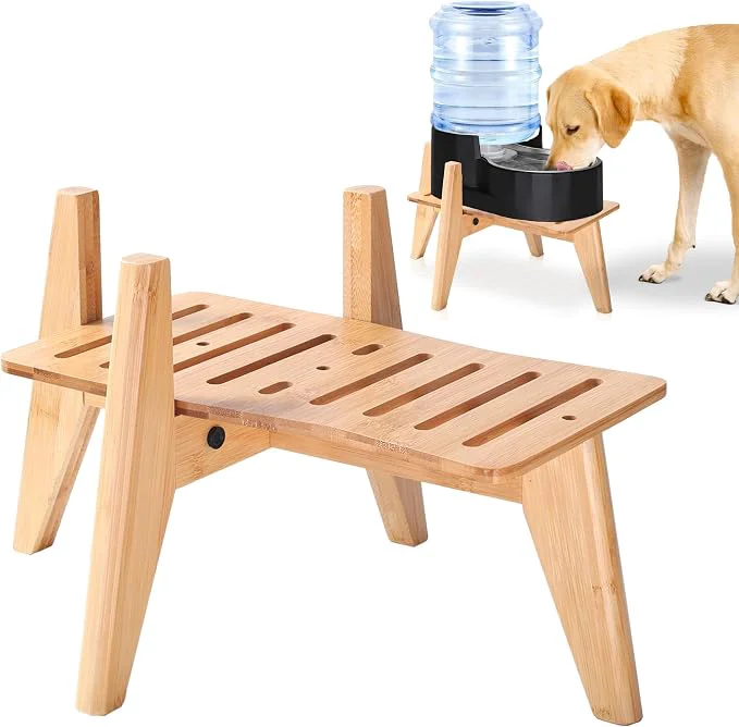 Secure Dog Water Bowl Dispenser Stand Detailed