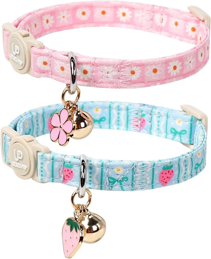 Crafted Cat Collar Cat Collar with Bell Safe