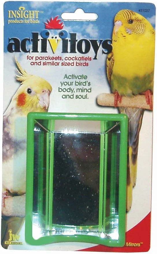 Unique JW Hall Of Mirrors Bird Toy 3.25'' length x 4.25'' width x 1.25'' depth Professional