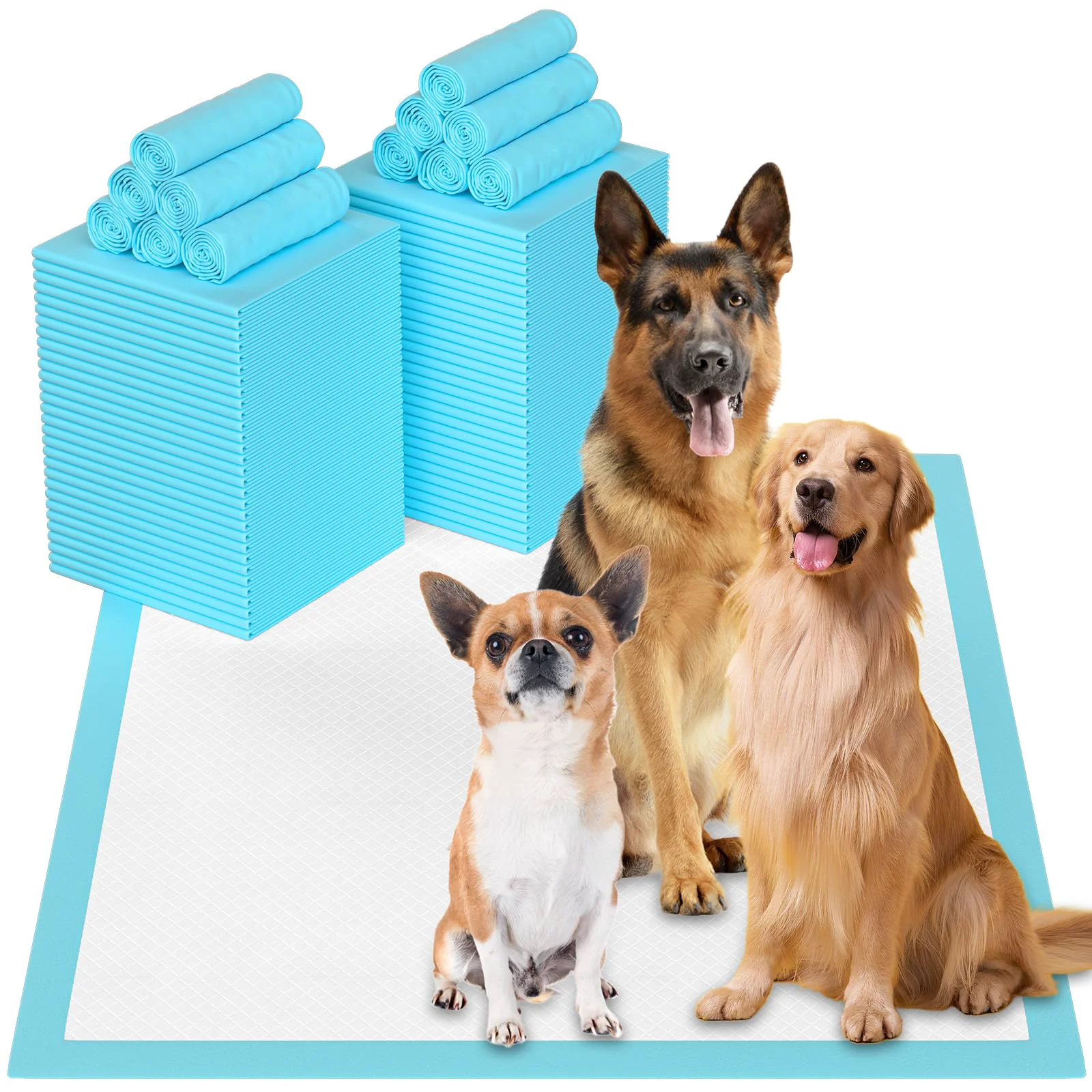 Environmentally Friendly SUGUNING Puppy Pee Pads 32x36 Extra Large — 60 Count Leak-Proof Super Absorbent Exclusive