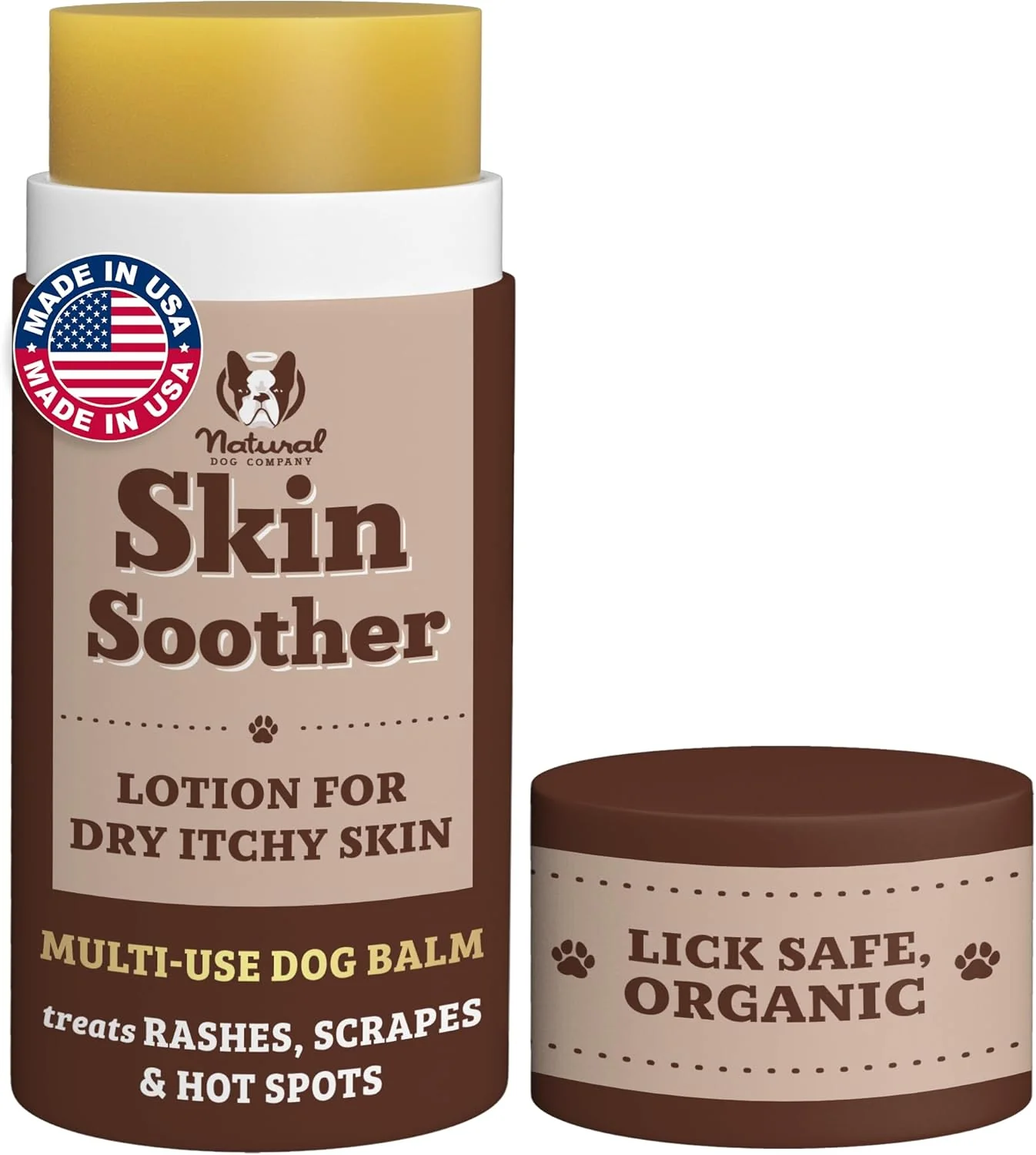 Responsible Natural Dog Company Skin Soother Balm for Skin Irritation Allergy Itch Relief for Dogs Hot Spot Treatment Dog Moisturizer for Dry Skin Healing Ointment with Coconut Oil Vitamin E 2 oz Stick Powerful