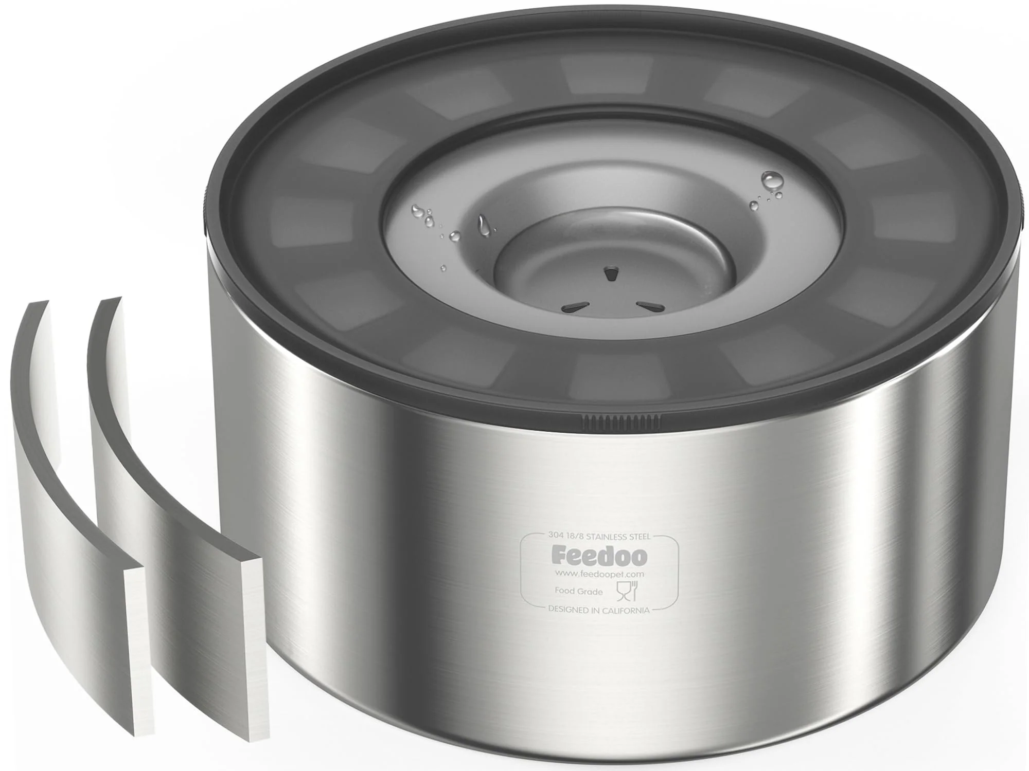 Classic Feedoo 1-Gallon No-Spill Dog Water Bowl Double-Wall Stainless Steel Splash-Proof Lid Exceptional