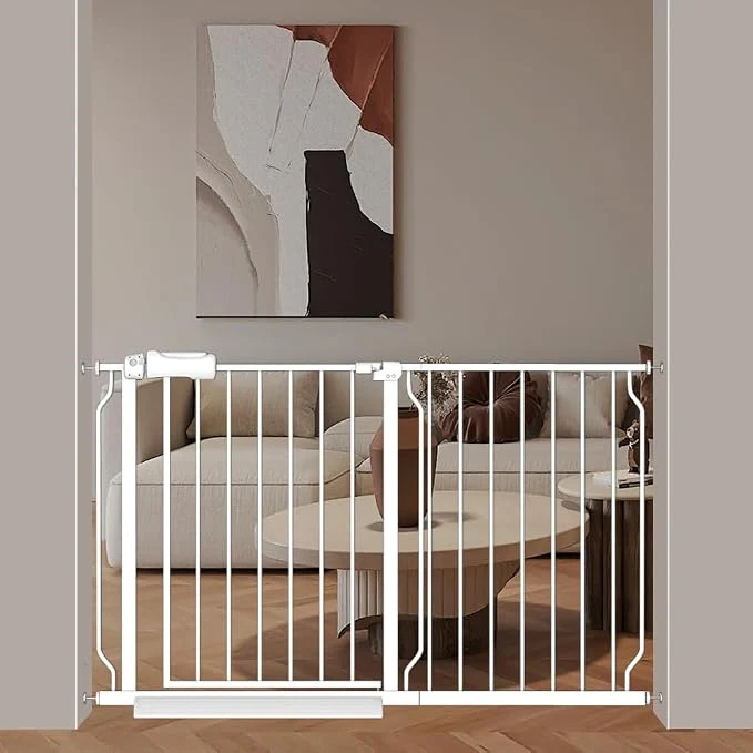 Luxury Extra Wide Baby Gates 48-53 Inch Child Dog Pet Gate Indoor Adjustable Safety Casual