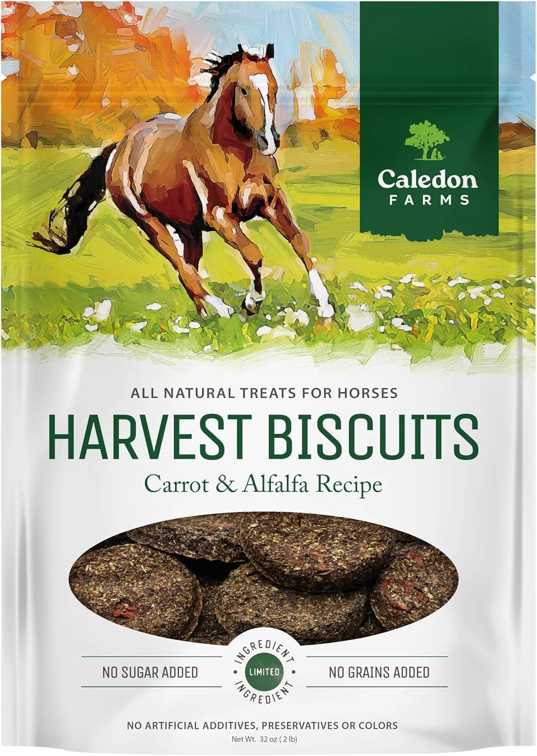 Specialty Caledon Farms Harvest Biscuits - Carrot Alfalfa Recipe Horse Treats 32oz Consistent
