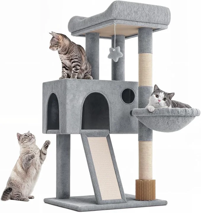 Clean 36-Inch Cat Tree Tower for Small and Medium Indoor Cats Condo Scratching Sustainable