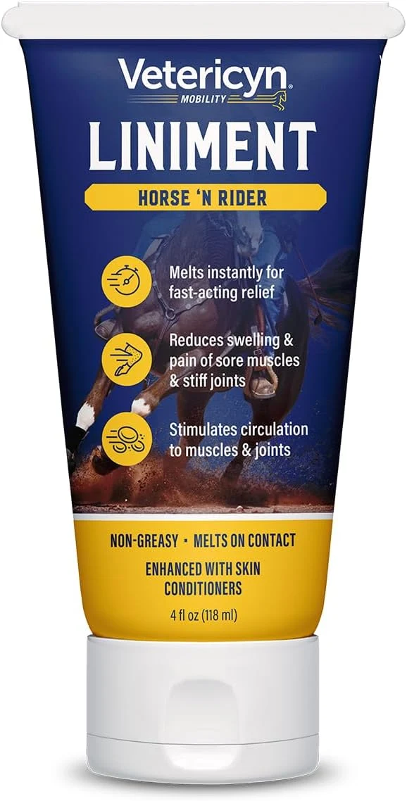 Consistent Vetericyn Mobility Horse and Rider Liniment for Fast-Acting Relief of Muscles and Joints. Menthol-Based Topical Analgesic. 4 oz Next-Generation