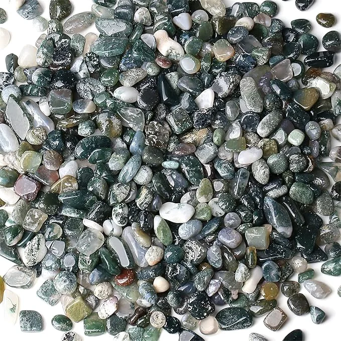 Casual 1lb Aquatic Agate Aquarium Gravel Rocks Natural Tumbled Healing Crystal Chips Pure