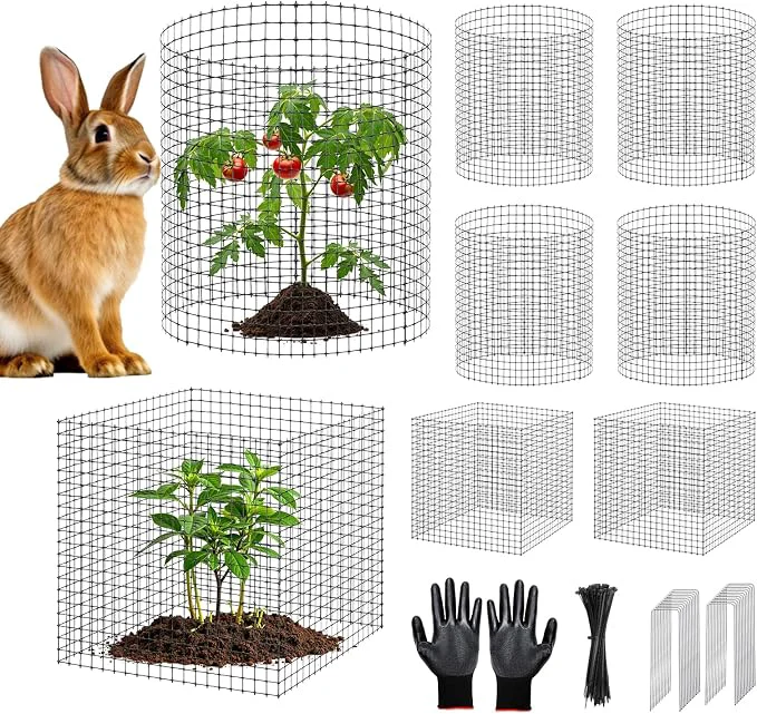Premium 30Pcs Plant Protector from Animals 10 Pack 12'' x 12'' Wire Plant Protectors World-Class