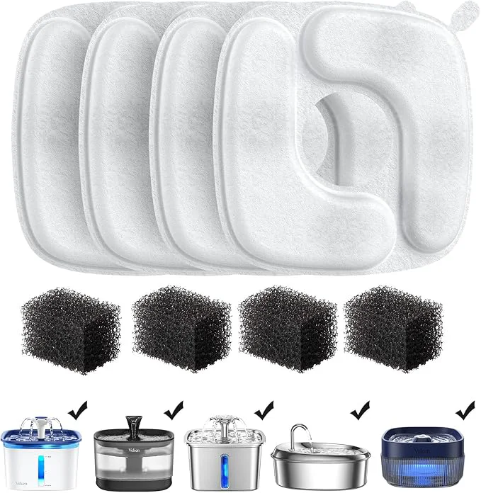 Top-Quality Veken Cat Water Fountain Filters 4 Pack Filters 4 Pack Casual
