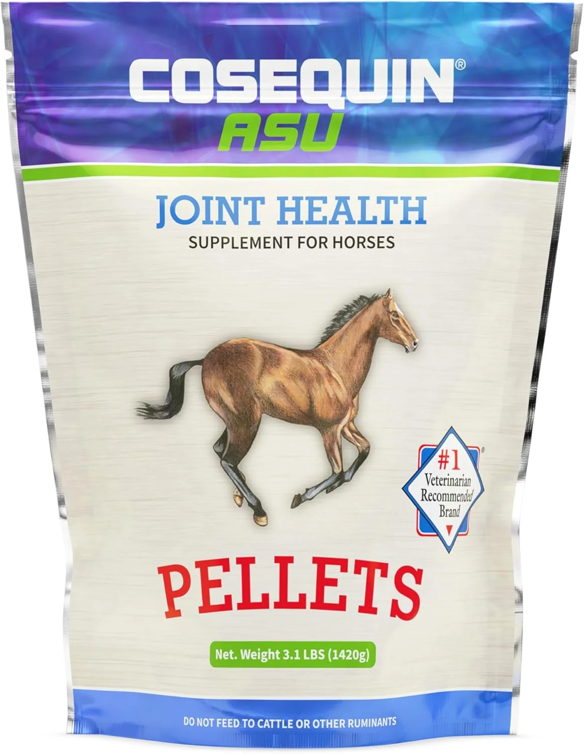 Lightweight Nutramax Cosequin ASU Pellets Joint Health Supplement for Horses - Pellets with Glucosamine and Chondroitin 1420 Grams Elite