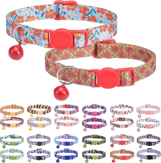 Smart Breakaway Cat Collars for Girl Boy Cats Fall Winter All Weather Cat Collar Easy-to-Use