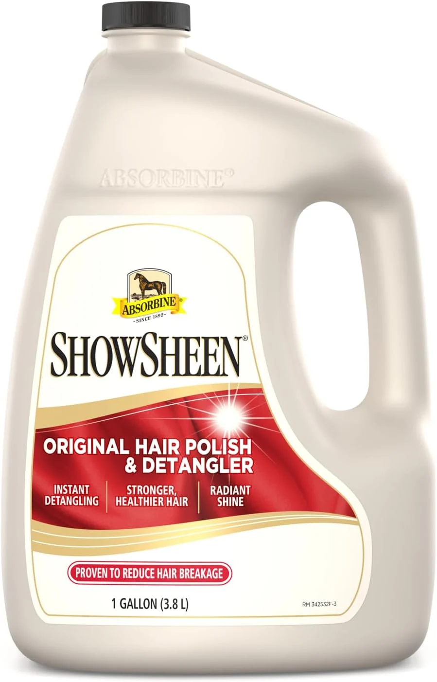 Breathable Absorbine ShowSheen Hair Polish Detangler 128oz Refill Jug Horse and Dog Coat Mane and Tail Instant Detangling Reduces Hair Breakage for Healthy Grooming Radiant Shine Innovative