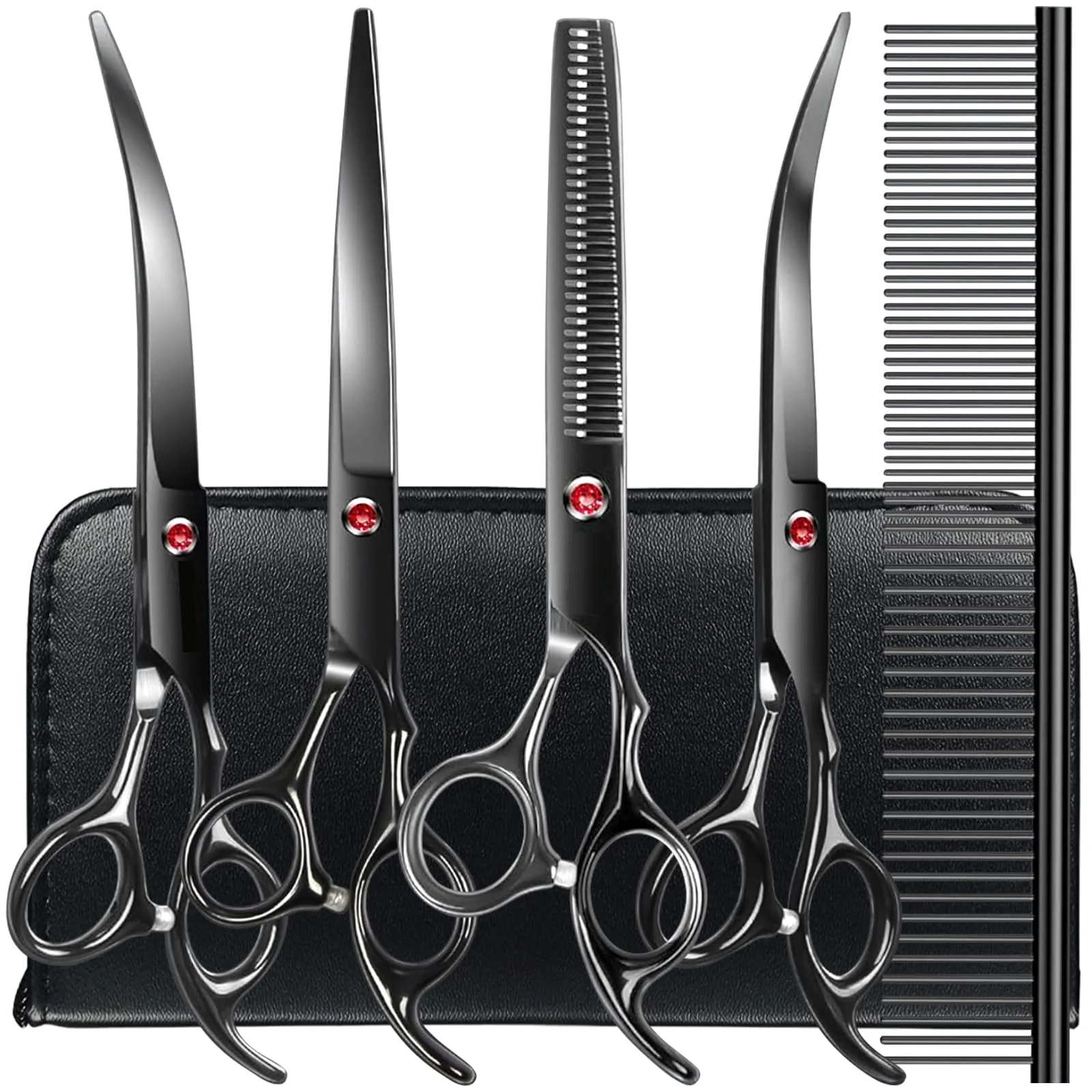 Fine TINMARDA 6-in-1 Professional Dog Grooming Scissors Kit 6CR Stainless Steel Healthy