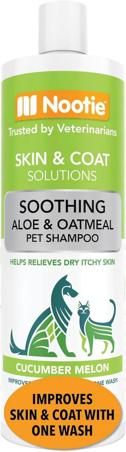 Carefully Designed Nootie - Oatmeal Pet Shampoo for Sensitive Skin - Revitalizes Dry Skin Coat - Natural Ingredients - Gentle Shampoo - Cleans Conditions Advanced