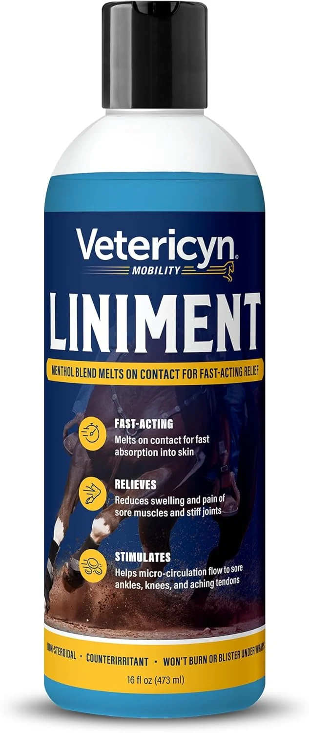 User-Friendly Vetericyn Mobility Equine Liniment for Fast-Acting Relief of Muscles and Joints – Menthol-Based Topical Analgesic for Horses – 16 Ounces Authentic