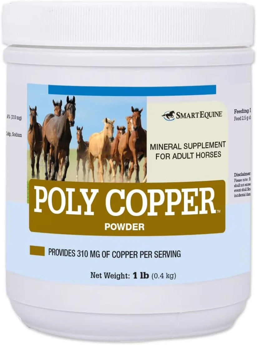 Specialty Uckele by SmartEquine Poly Copper Equine Horse Coat Supplements for Skin Vitamins Minerals Supplements for Horses Bones and Metabolism 1 lb Jar Authentic
