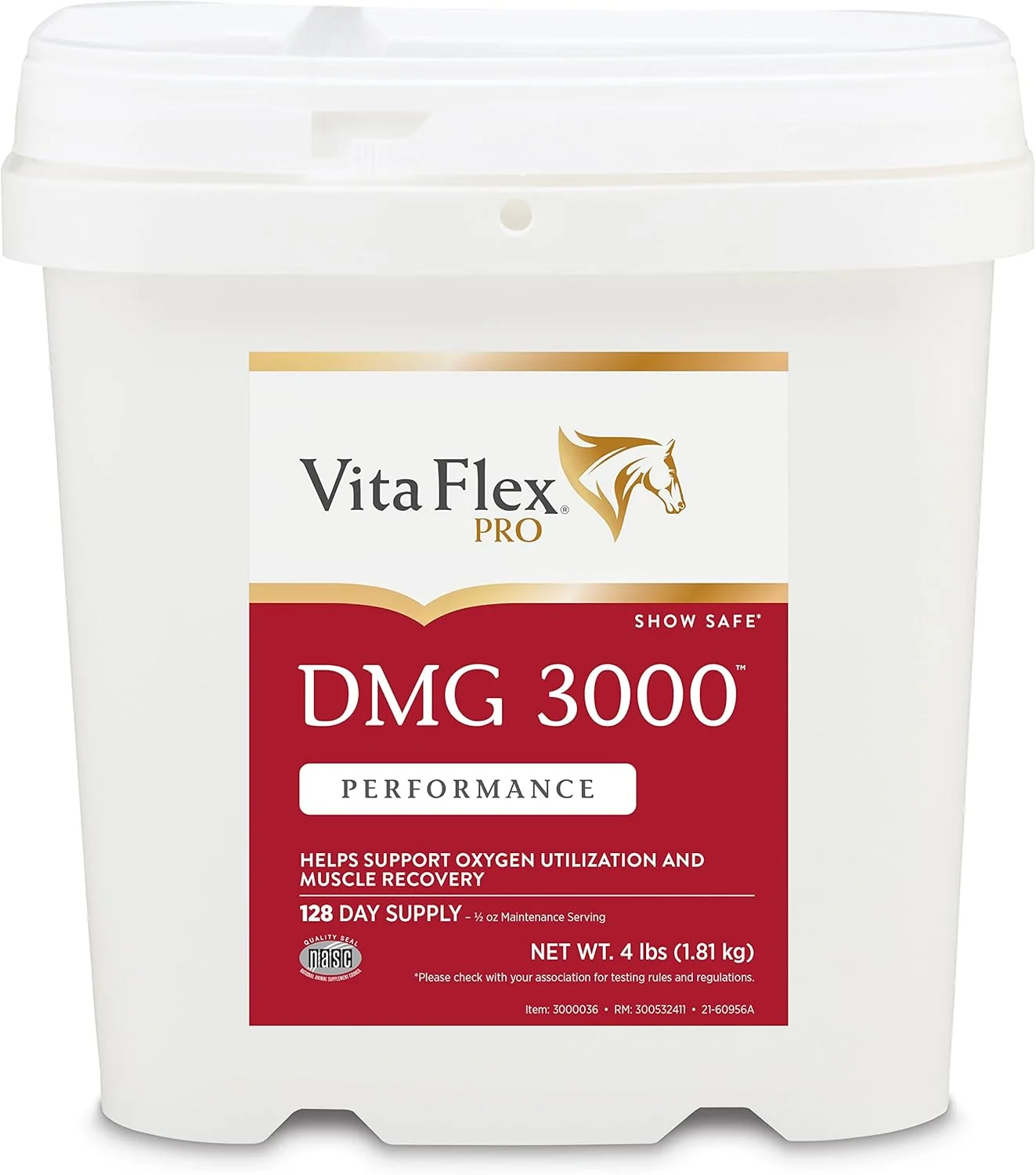 High-Grade Pro DMG 3000 Horse DMG Concentrate 4 Pounds 128-Day Supply Durable