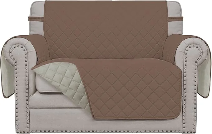 Fast Easy-Going Oversized Chair Sofa Slipcover Reversible Sofa Cover Water Resistant Couch Cover Furniture Protector Cover with Elastic Straps for Pets Dog Oversized Chair Brown Beige About ThisOverview Detailed
