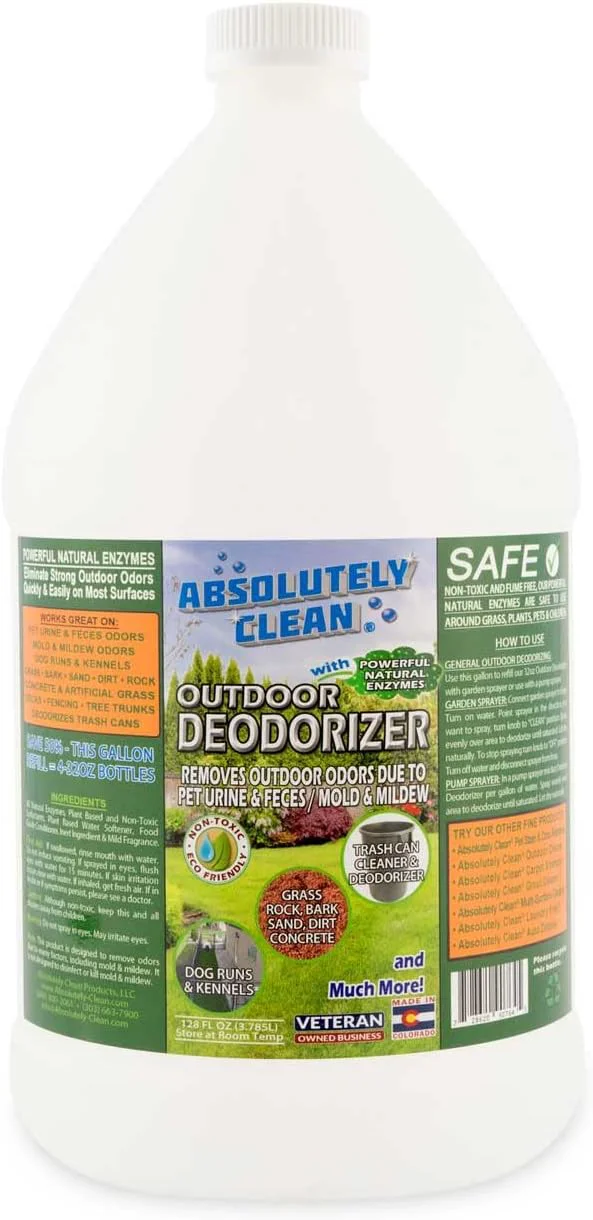 Relaxed Outdoor Deodorizer odor eliminator Natural Enzyme Just Spray Walk Away Grass AstroTurf Dog Runs Patios Decks Fences More Vet - 128oz odor eliminator for strong odor Versatile