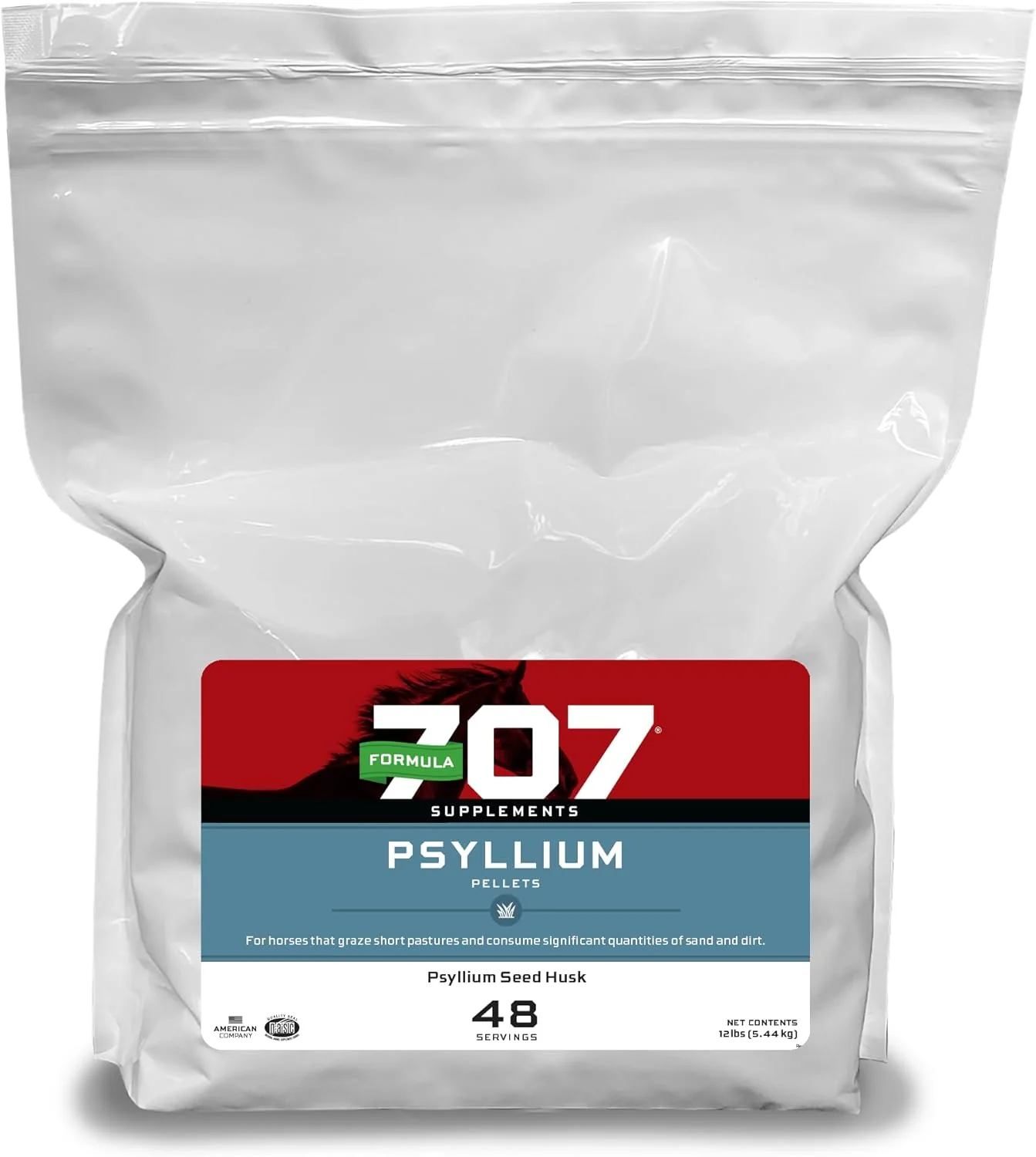 Fashionable Formula 707 Psyllium Pellets Equine Supplement 12lb Bucket - 48 Day Supply Comfortable