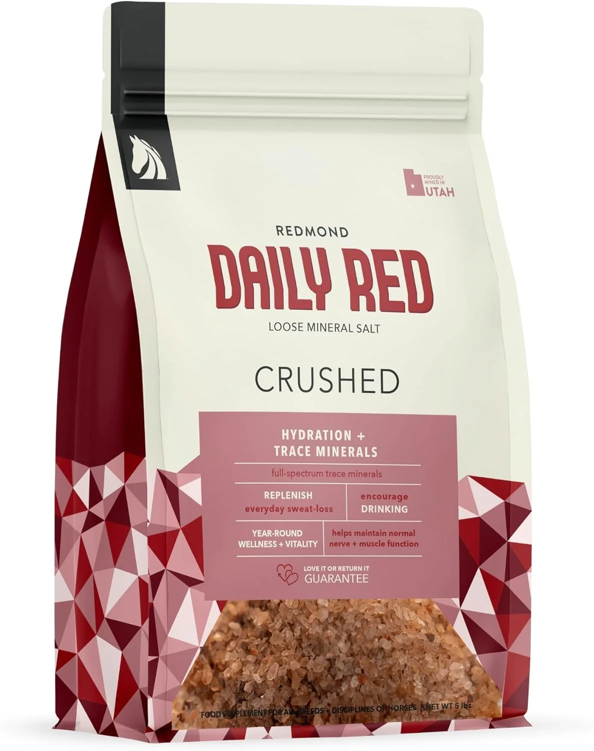 Reliable Daily Red Crushed Loose Minerals Mineral Salt Electrolyte Supplement for Horses Premium