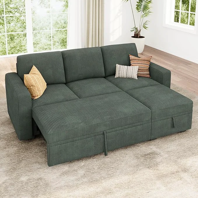 Responsible HONBAY Modular Sectional Sleeper Sofa with Pull Out Bed L Shaped Sofa with Storage Modular Sectional Couches for Living Room GreenAbout ThisOverview Specialty