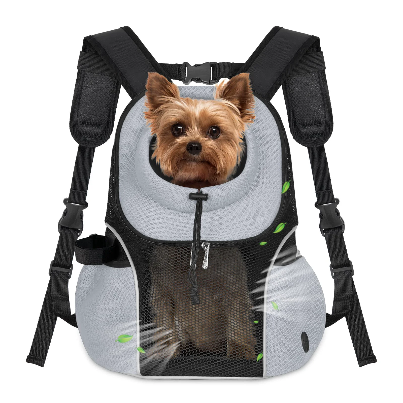 Classic WOYYHO Pet Dog Carrier Backpack – Front Ventilated Mesh Size L 10–14 lbs Grey Original Design