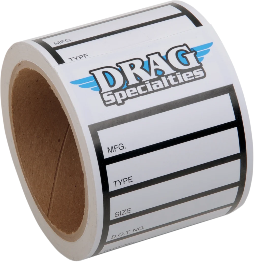 Top-Quality DRAG SPECIALTIES Tire Labels - 100 Peice 9904-0943 Traditional