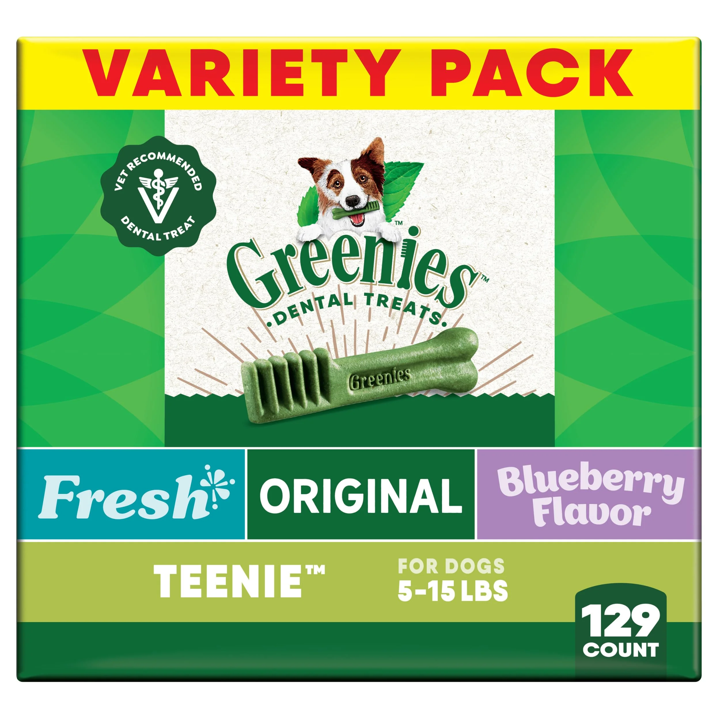 Minimalist Greenies Teeny-Size Vet- Dental Dog Treats – Blueberry 3x12 oz Luxury