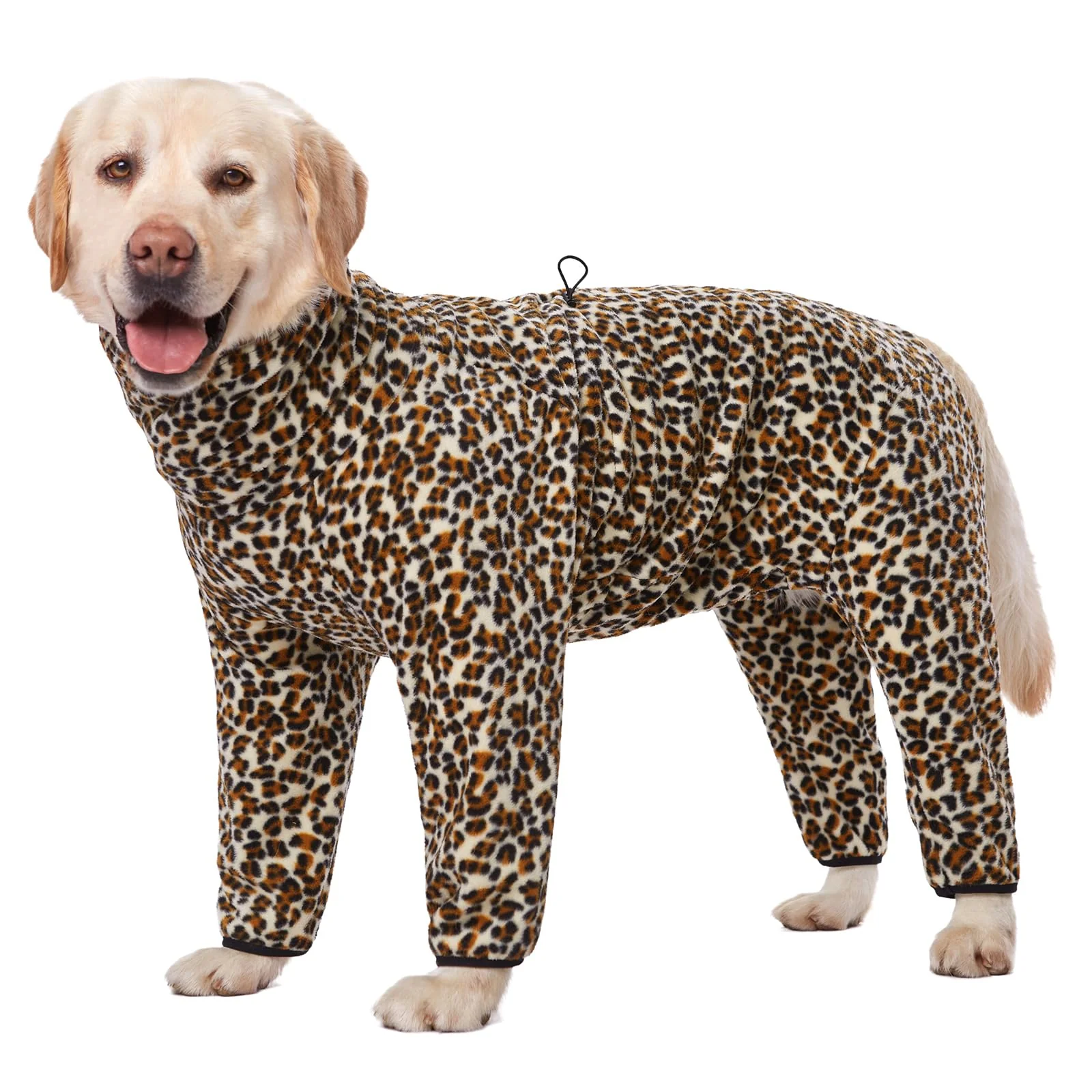 High-Quality Yeapeeto Leopard Dog Winter Coat 4XL – Warm Fleece Full-Body Dog Jumpsuit Minimalist