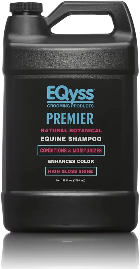 Soft EQyss Premier Equine Horse Shampoo - Conditions and Moisturizes Coat Enhances Color Promotes Shine - Safe for All Horses Pets pH Balanced USA Made High-Performance